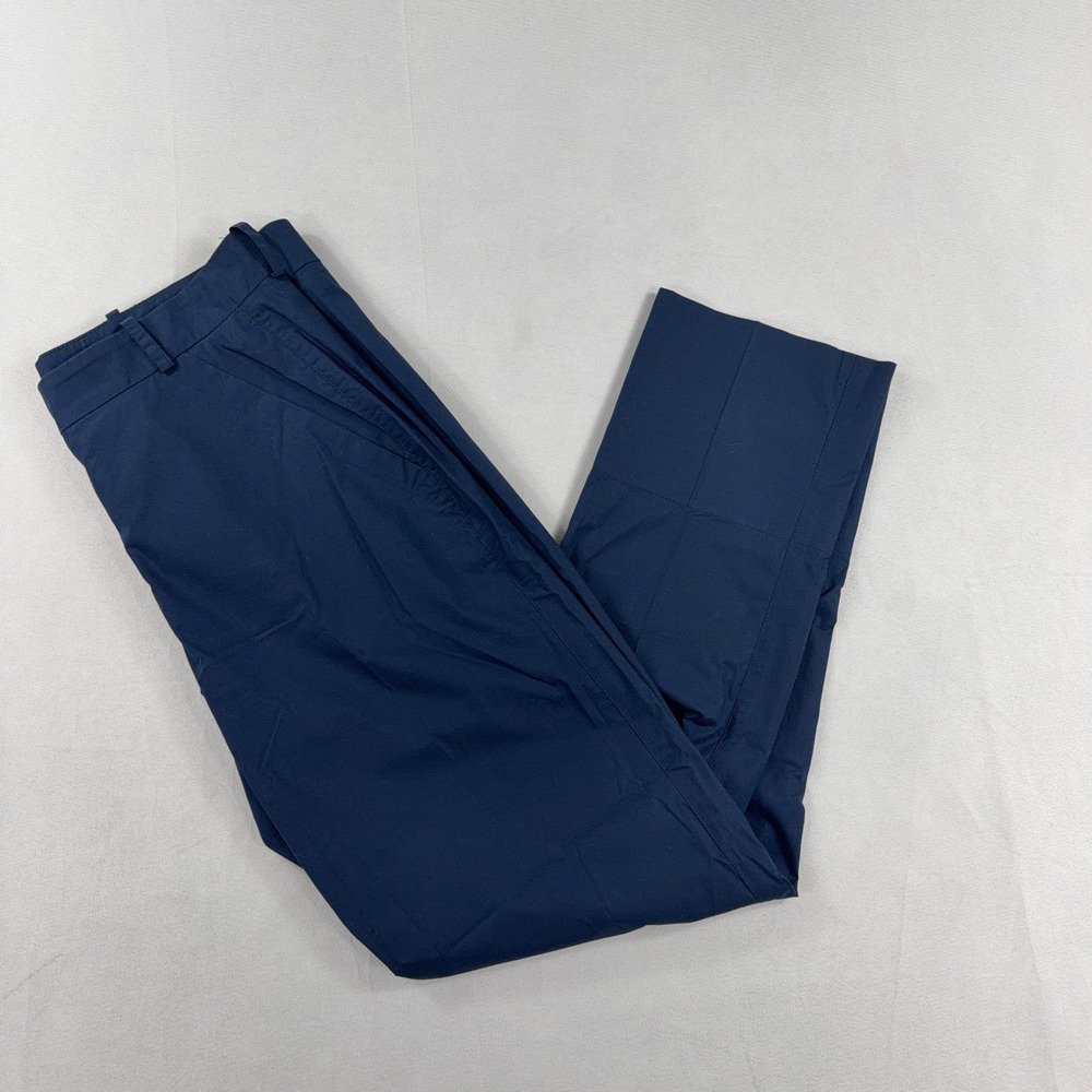 Annette Görtz Trousers Tai Straight Leg‎ Cotton Stretch Navy Blue Womens 38